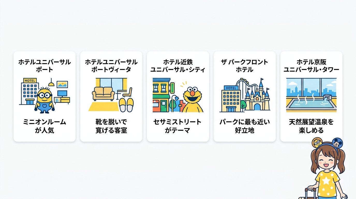 USJファミリールームのあるホテル5選