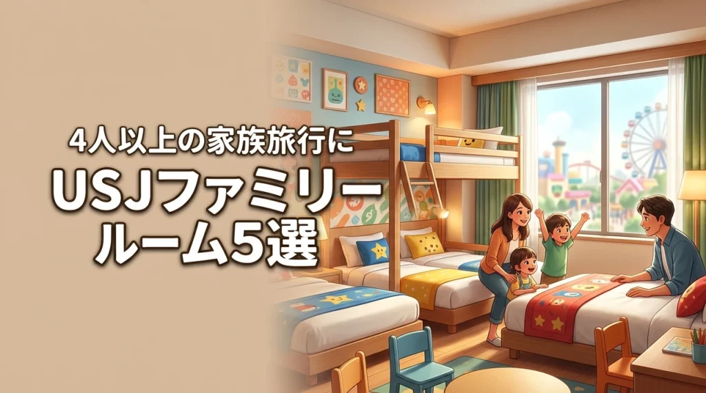 4人以上の家族旅行ならどこに泊まる？USJのホテルでファミリールームがある宿5選