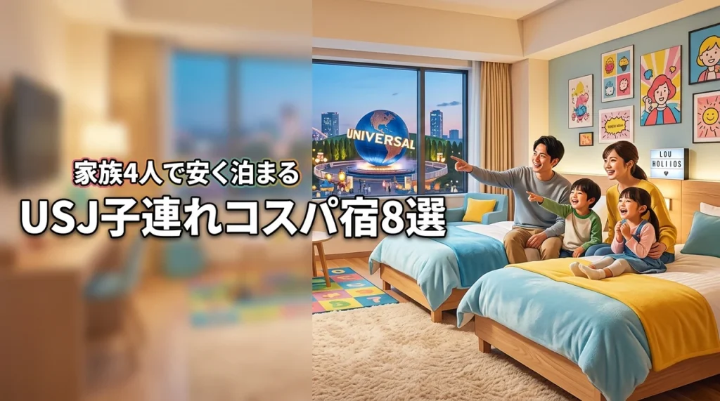 【USJ】子連れホテルはコスパで選ぶ！家族4人で安く泊まるためのおすすめ8選