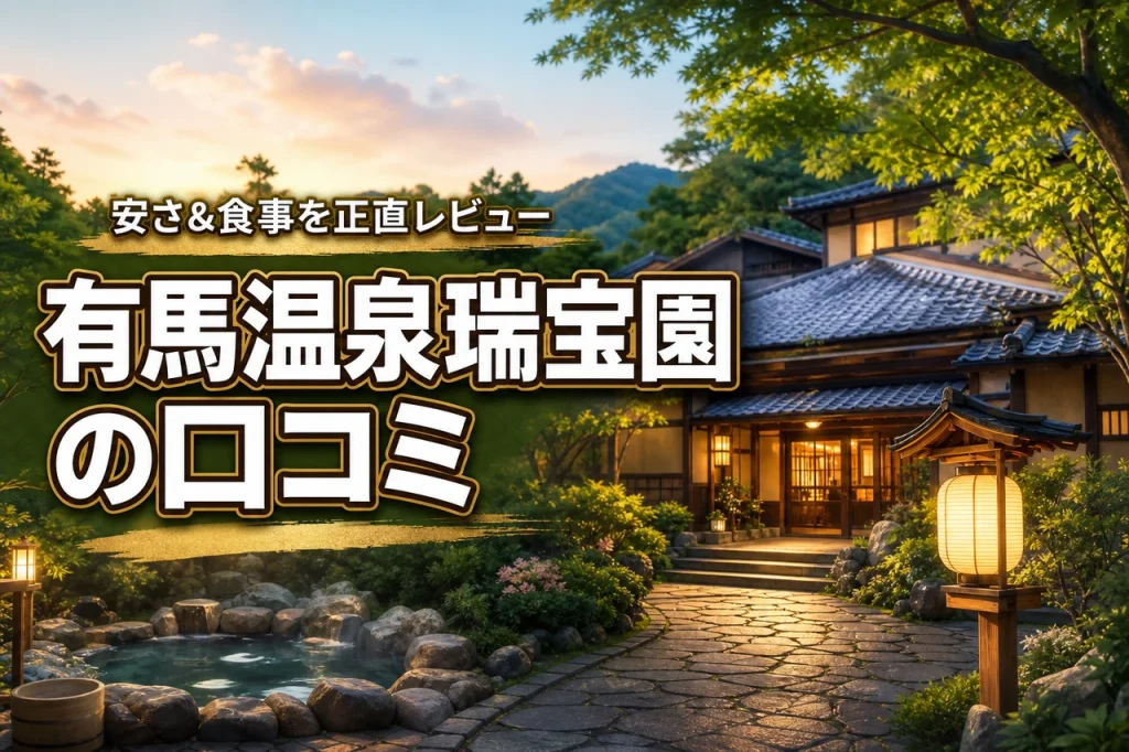 有馬温泉瑞宝園の口コミは本当？公共の宿ならではの安さと食事の質を正直にレビュー