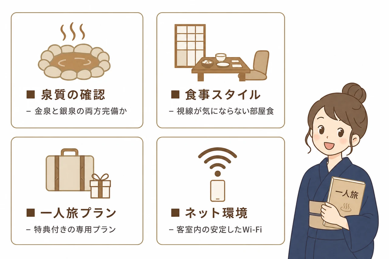 一人旅で有馬温泉の宿を選ぶポイント