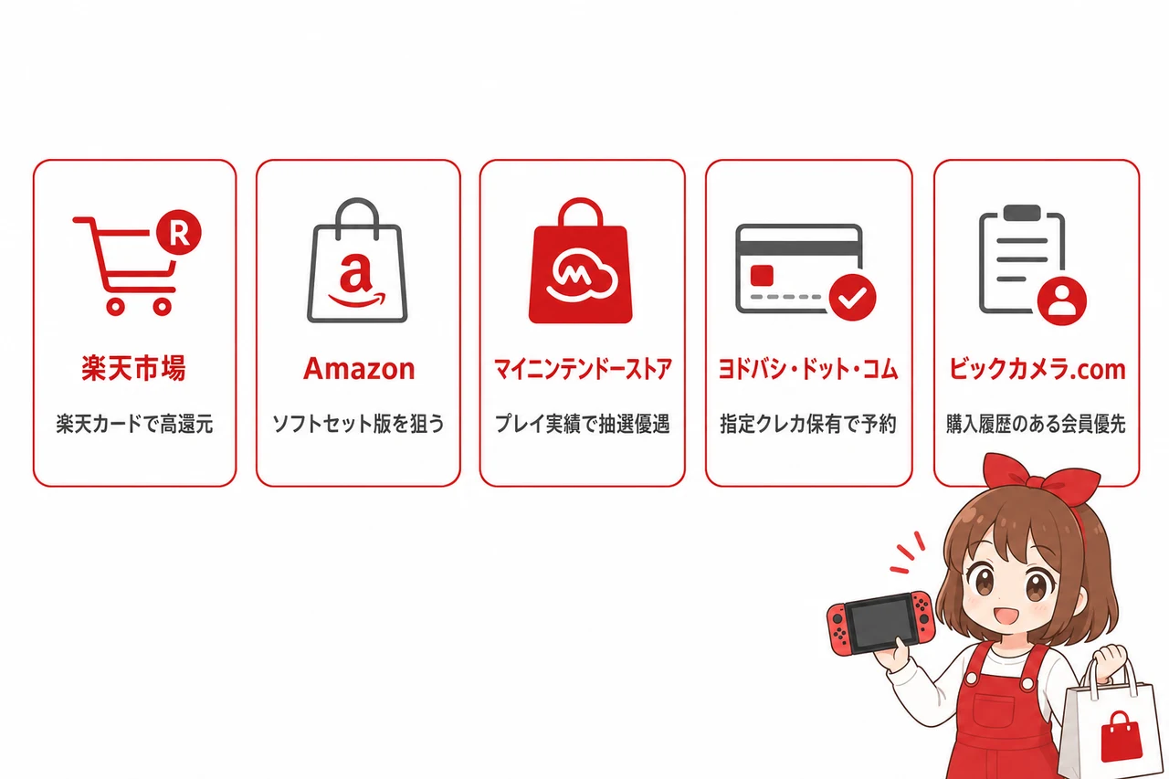 オンライン通販でswitch２本体を買う