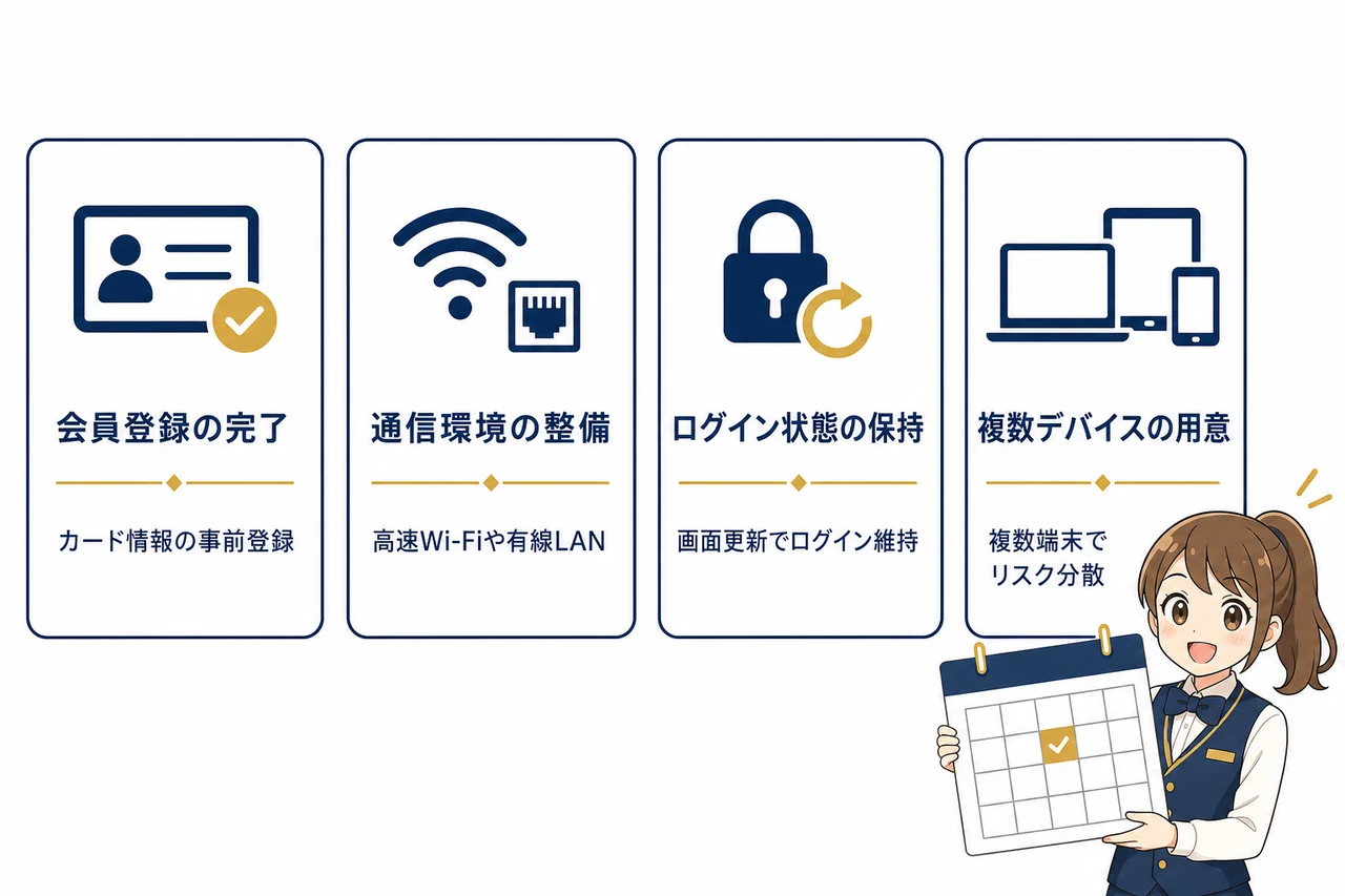 激戦のミラコスタ予約を勝ち取る4つの事前準備