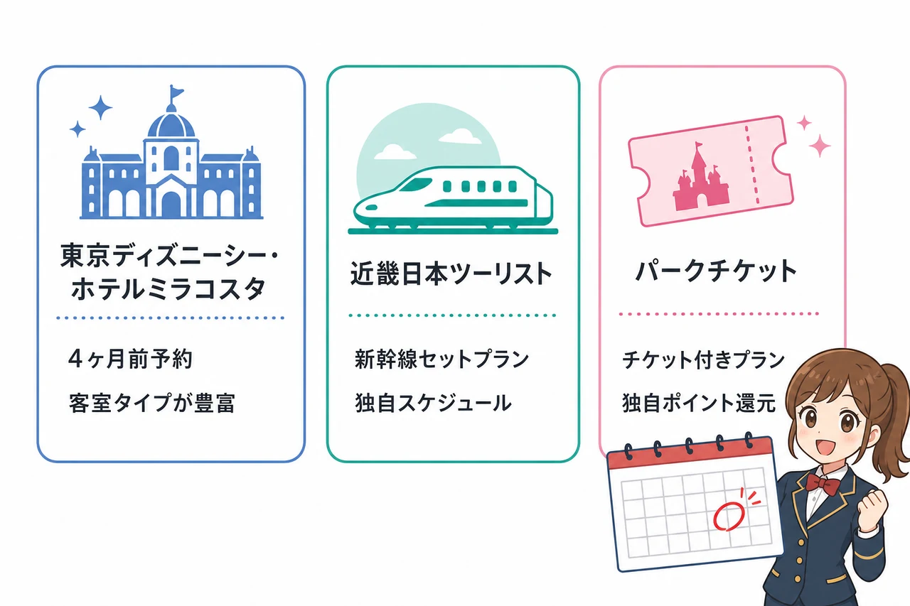 予約サイトや旅行代理店でのミラコスタ予約3選