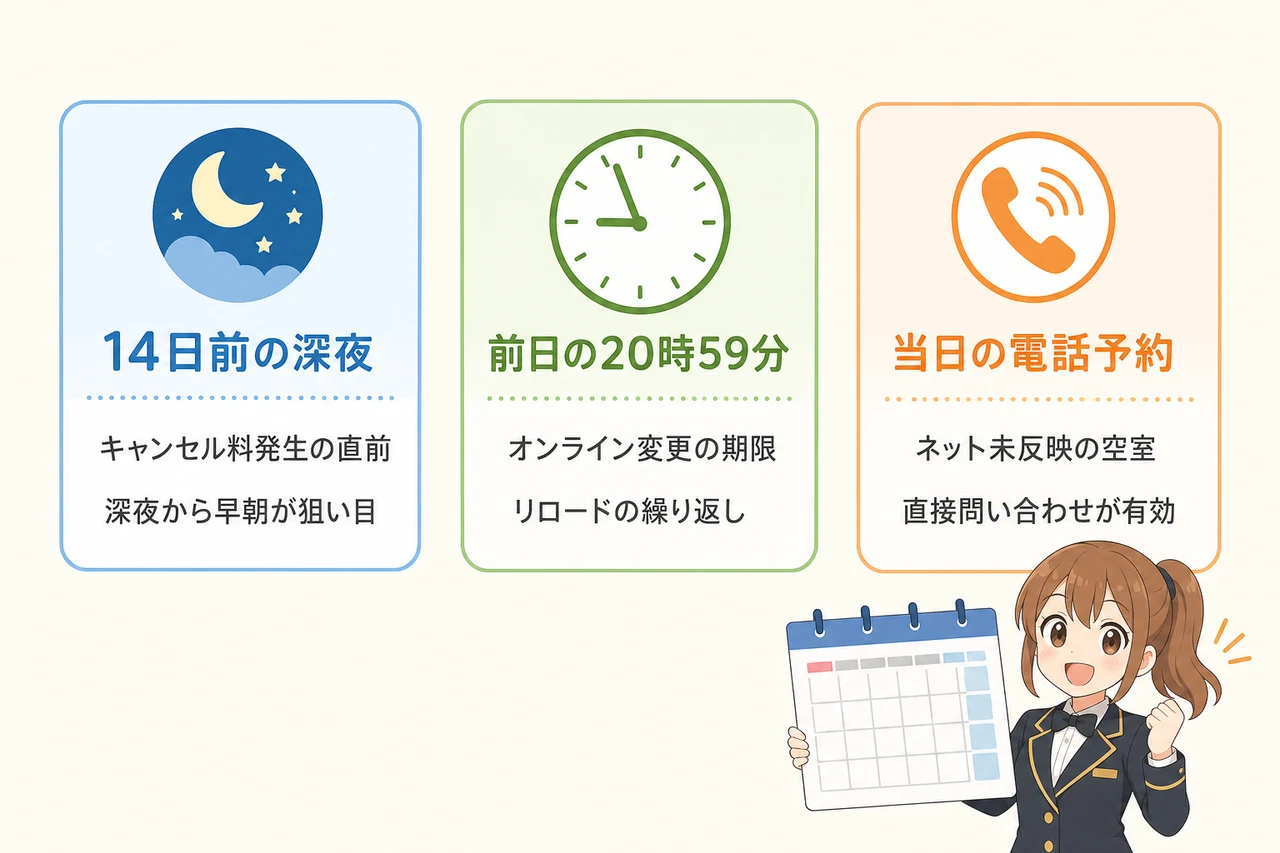予約が取れない時のキャンセル拾い3つのコツ