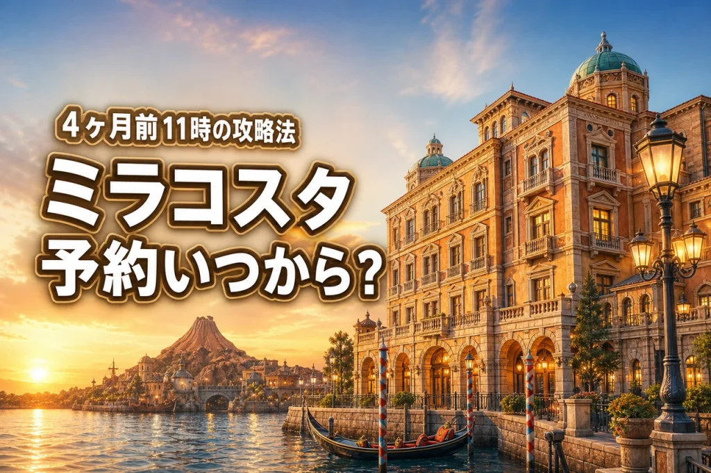 【必読】ミラコスタの予約はいつから?4ヶ月前11時の激戦で勝つためのコツ