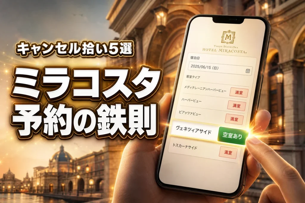 ミラコスタのキャンセル拾い成功術!予約を勝ち取る5つの鉄則テクニック
