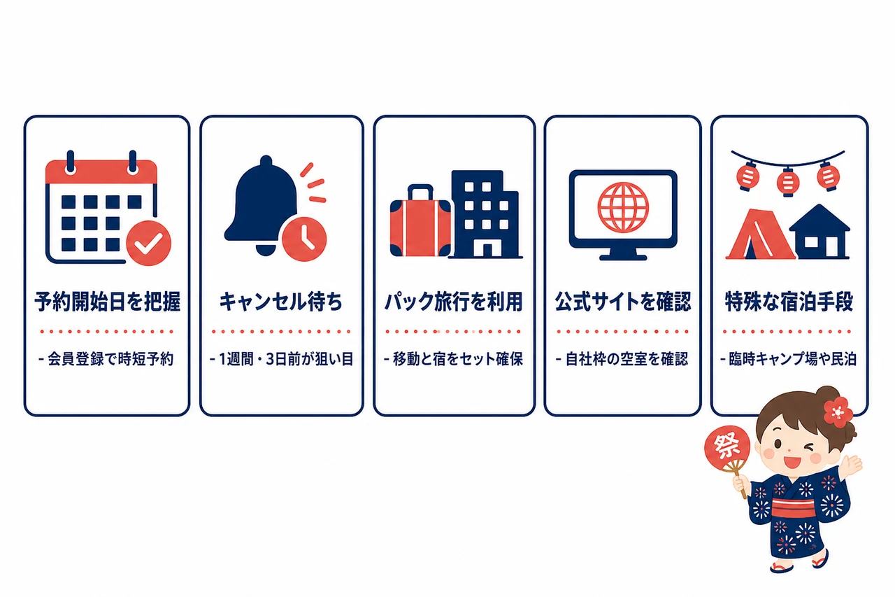 ねぶた祭りの宿が取れない時の予約攻略法