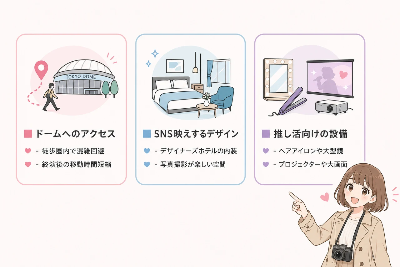東京ドーム周辺でおしゃれで安いホテルを選ぶ3つのコツ