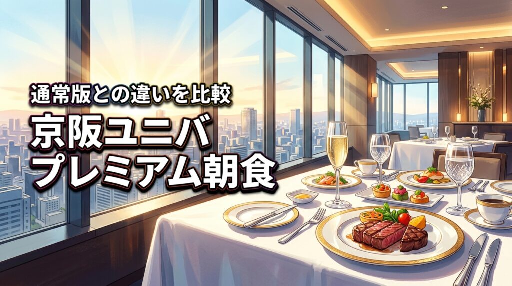 ホテル京阪ユニバーサルタワーのプレミアム朝食と通常の違いは？差額を払う価値を解説