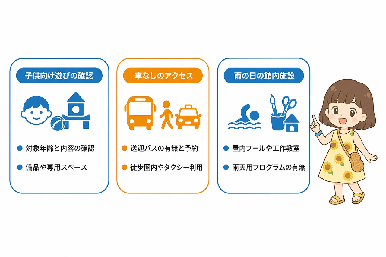 ホテル選びで確認したい3つのチェックポイント