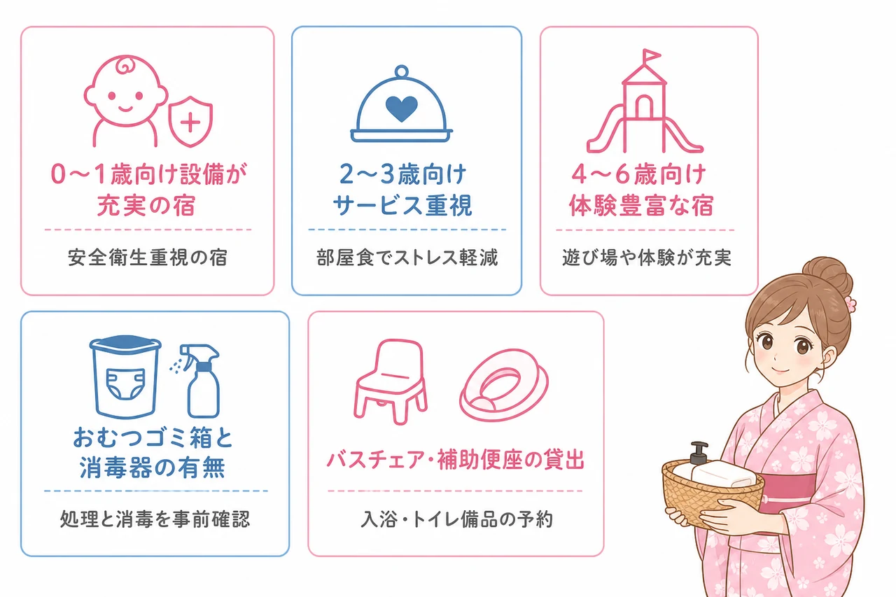 年齢別で見るおすすめの宿選びと貸出備品リスト