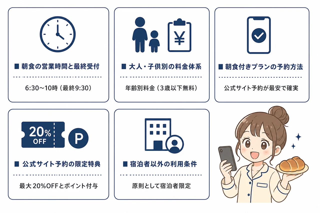 シンギュラリホテル朝食の基本情報と予約方法