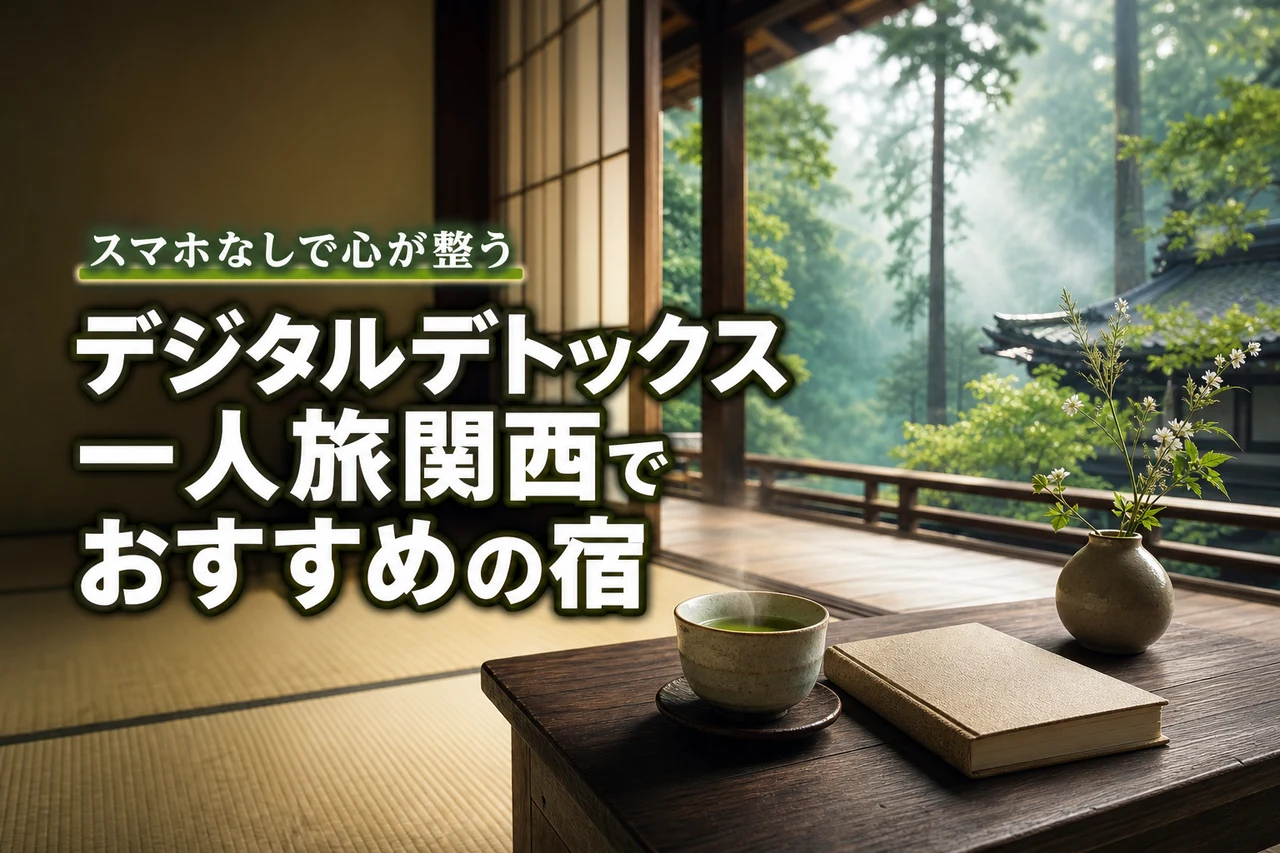 デジタルデトックス一人旅関西でおすすめの宿は？スマホなしで心が整う癒やし旅を紹介！
