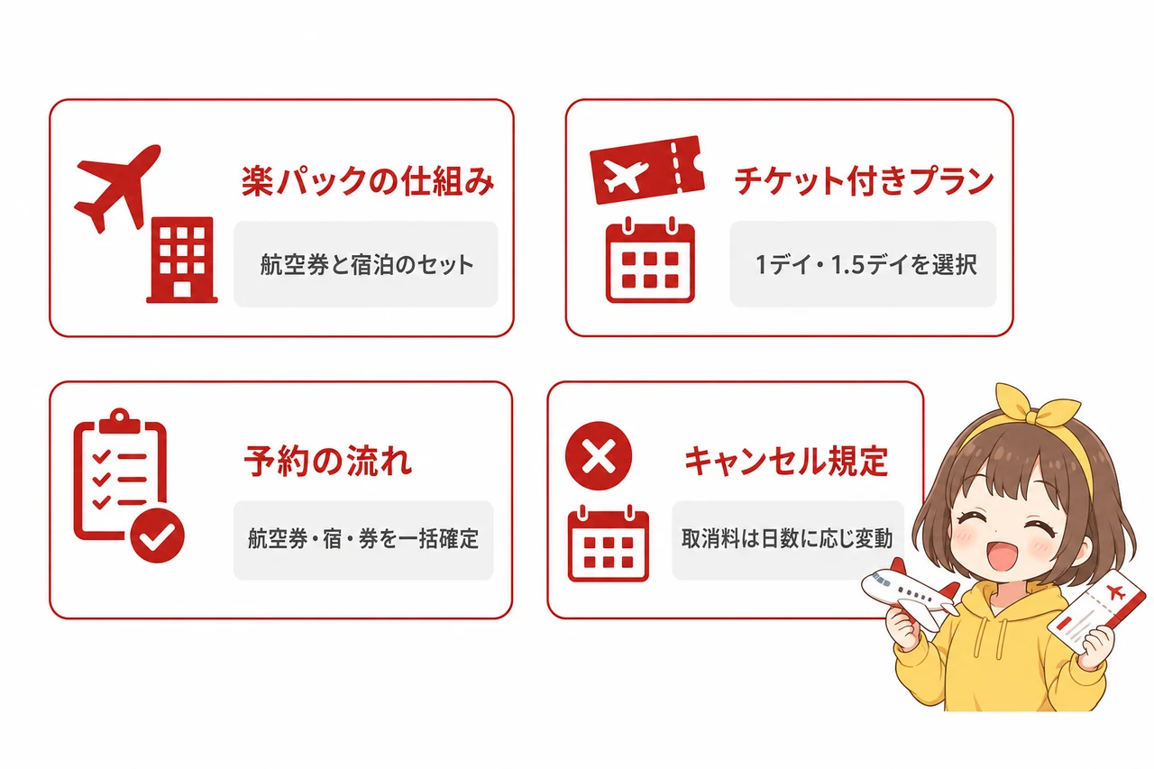 楽天トラベルでusjチケット付き飛行機パックを予約する基本