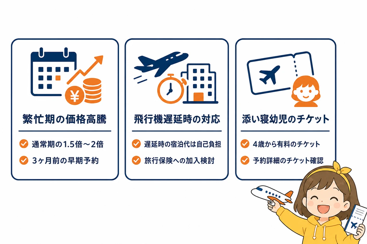 チケット付き飛行機パックの注意点とデメリット