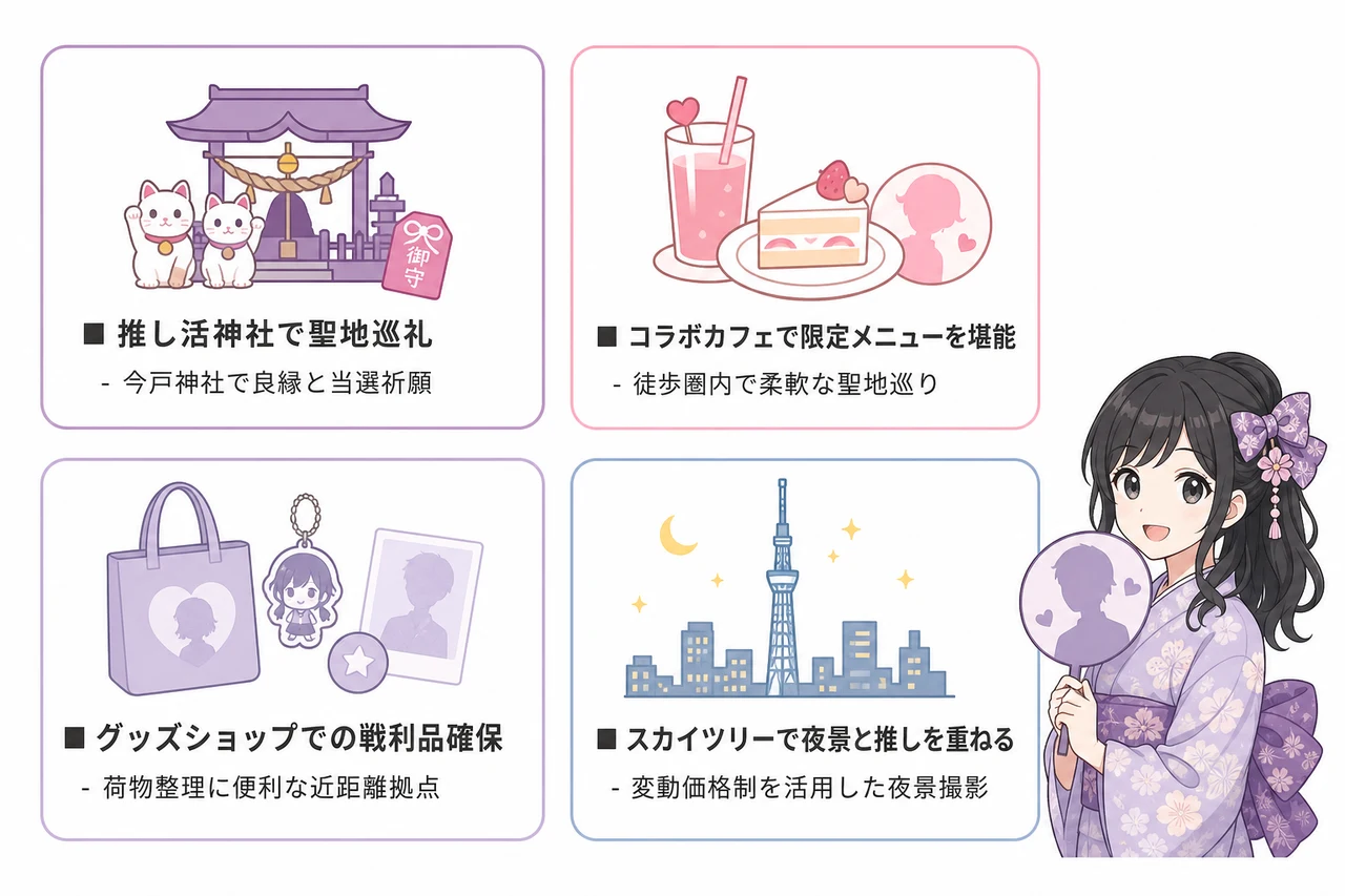 費用対効果を高める！周辺推し活スポットとの組み合わせ方