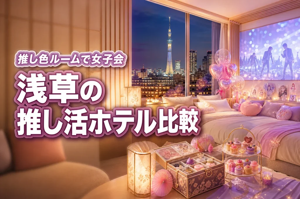 推し活ホテル浅草で女子会するなら？推し色ルーム対応宿を徹底比較！