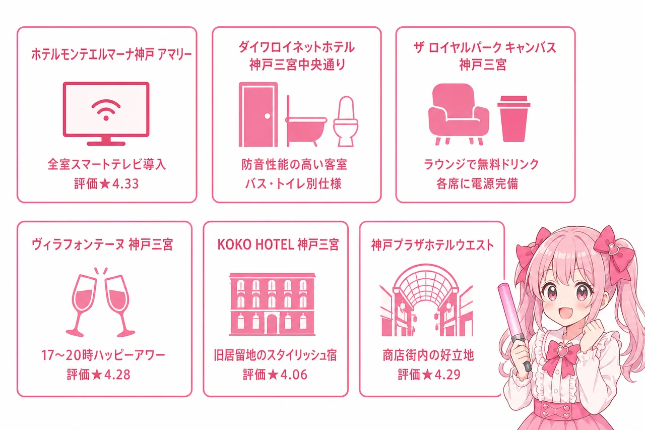 神戸の推し活ホテルおすすめ6選|設備とプランを比較
