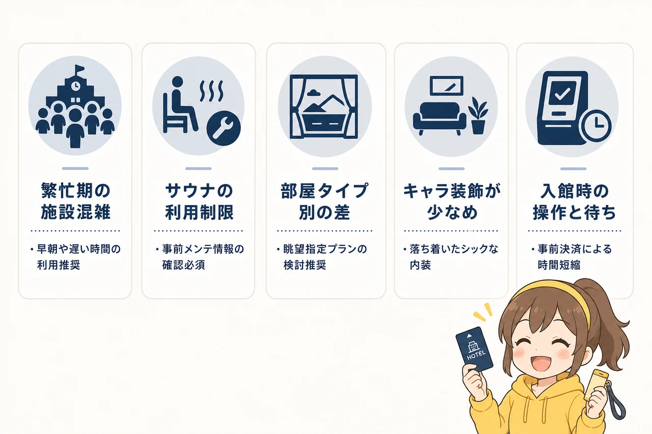 宿泊前に知っておきたい5つのデメリット
