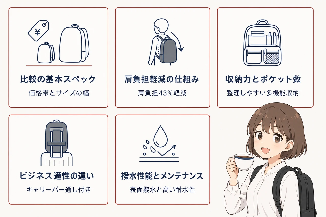 アフタヌーンティー無重力リュックと無印を徹底比較