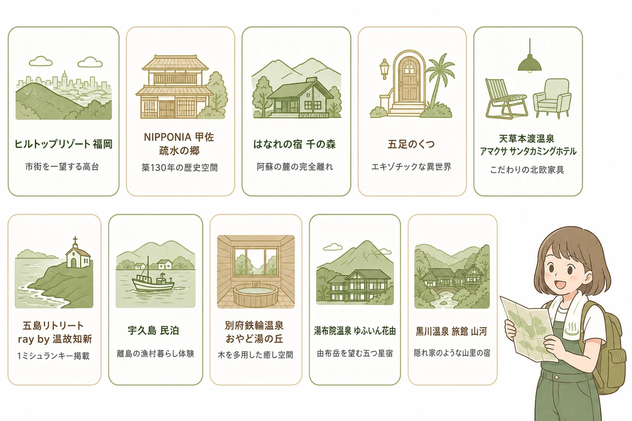 九州のデジタルデトックス一人旅におすすめの宿10選