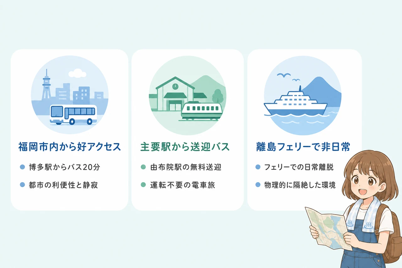 車なしでも行ける!アクセス別の施設選び