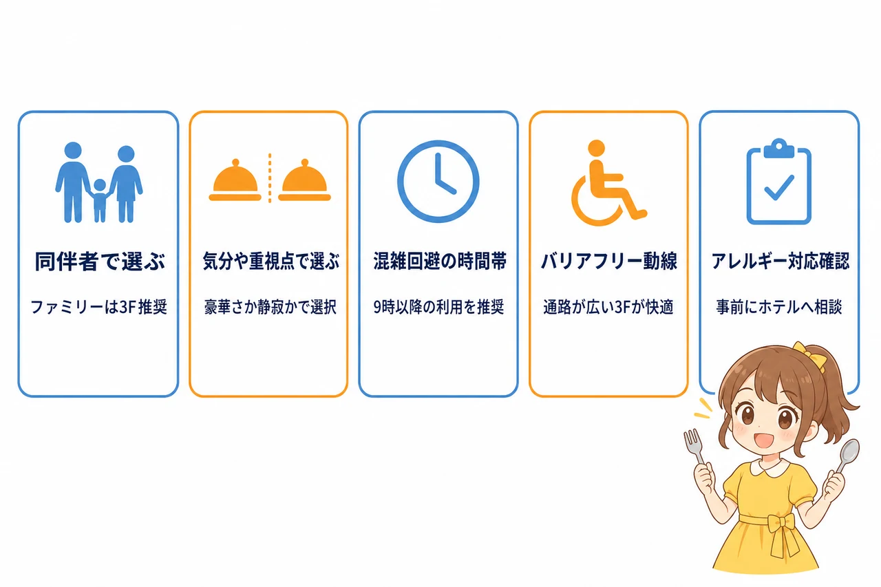 失敗しないための朝食会場の選び方と注意点