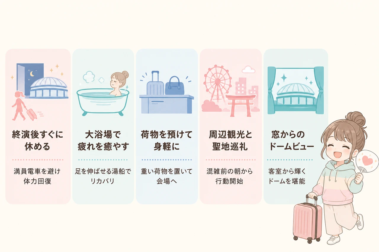ライブ遠征を快適にするホテル滞在のメリット5つ