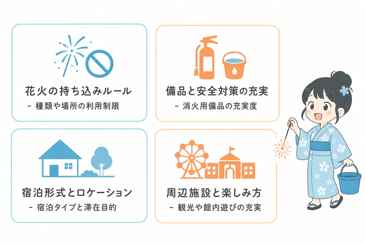 花火ができるホテルの選び方と比較ポイント