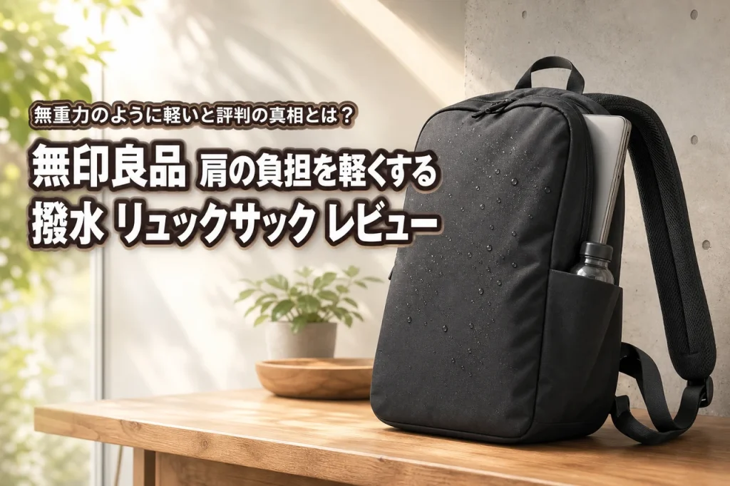 無印良品 肩の負担を軽くする 撥水 リュックサック レビュー！無重力のように軽いと評判の真相とは？