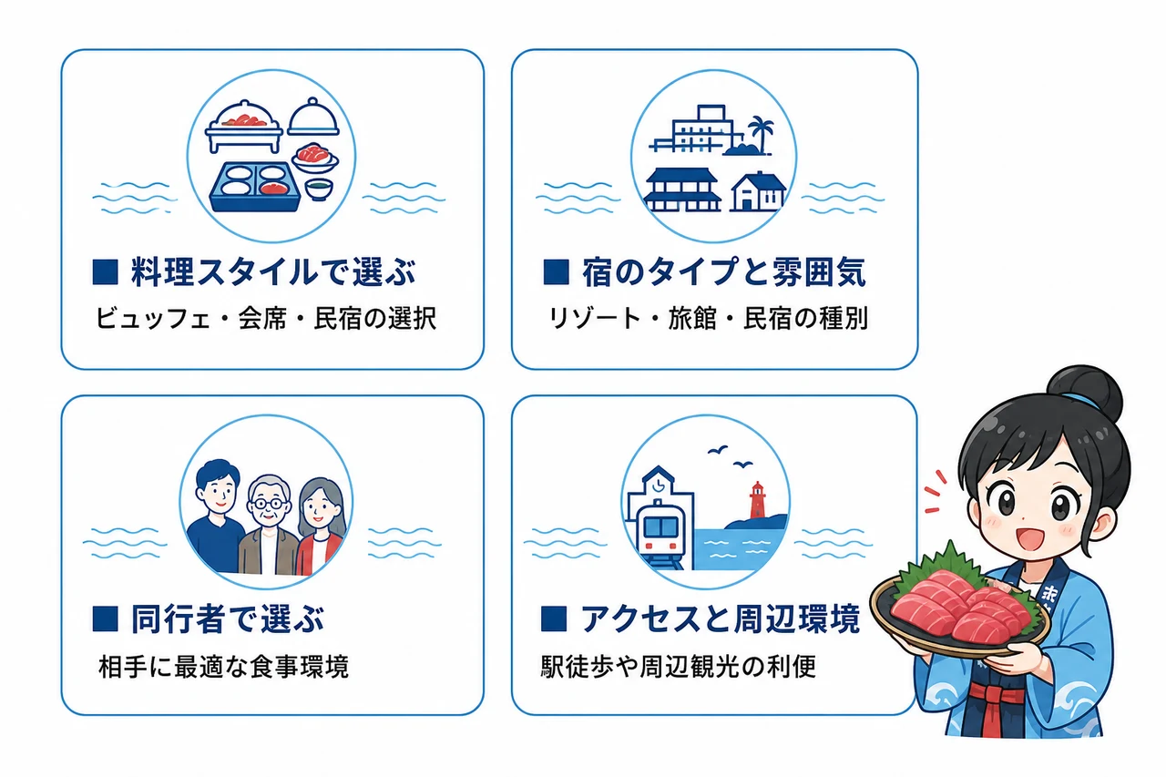 三浦半島の魚が美味しい宿の選び方