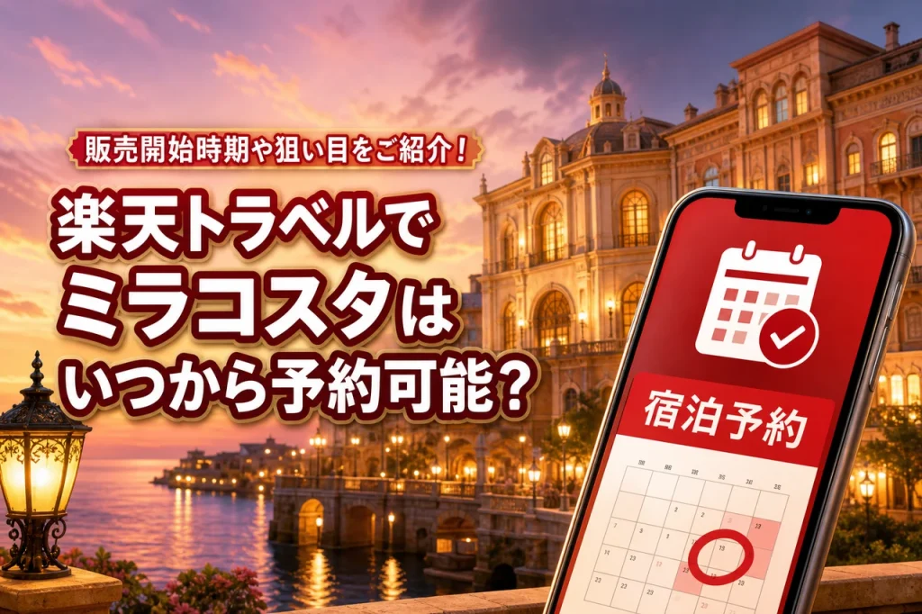 楽天トラベルでミラコスタはいつから予約可能？販売開始時期や狙い目をご紹介！