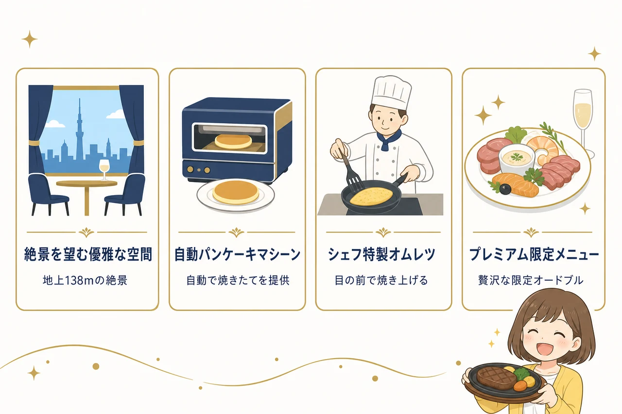 32階「トップ・オブ・ユニバーサル」プレミアム朝食の魅力