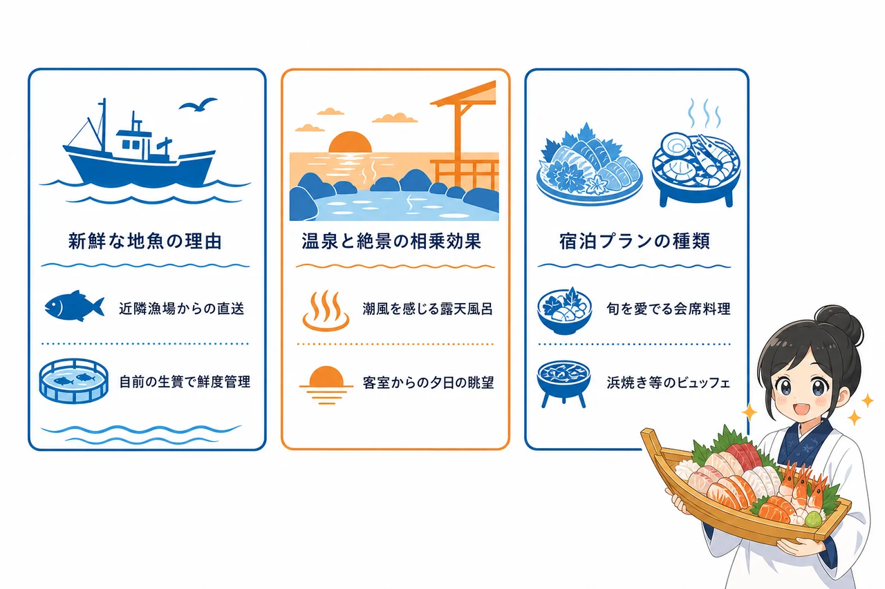 関東で海鮮が美味しい宿の魅力と選び方のポイント