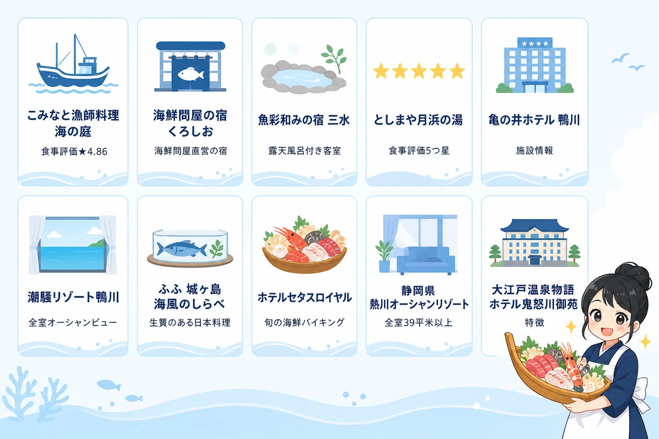 海鮮の質で選ぶ!関東のおすすめ宿10選