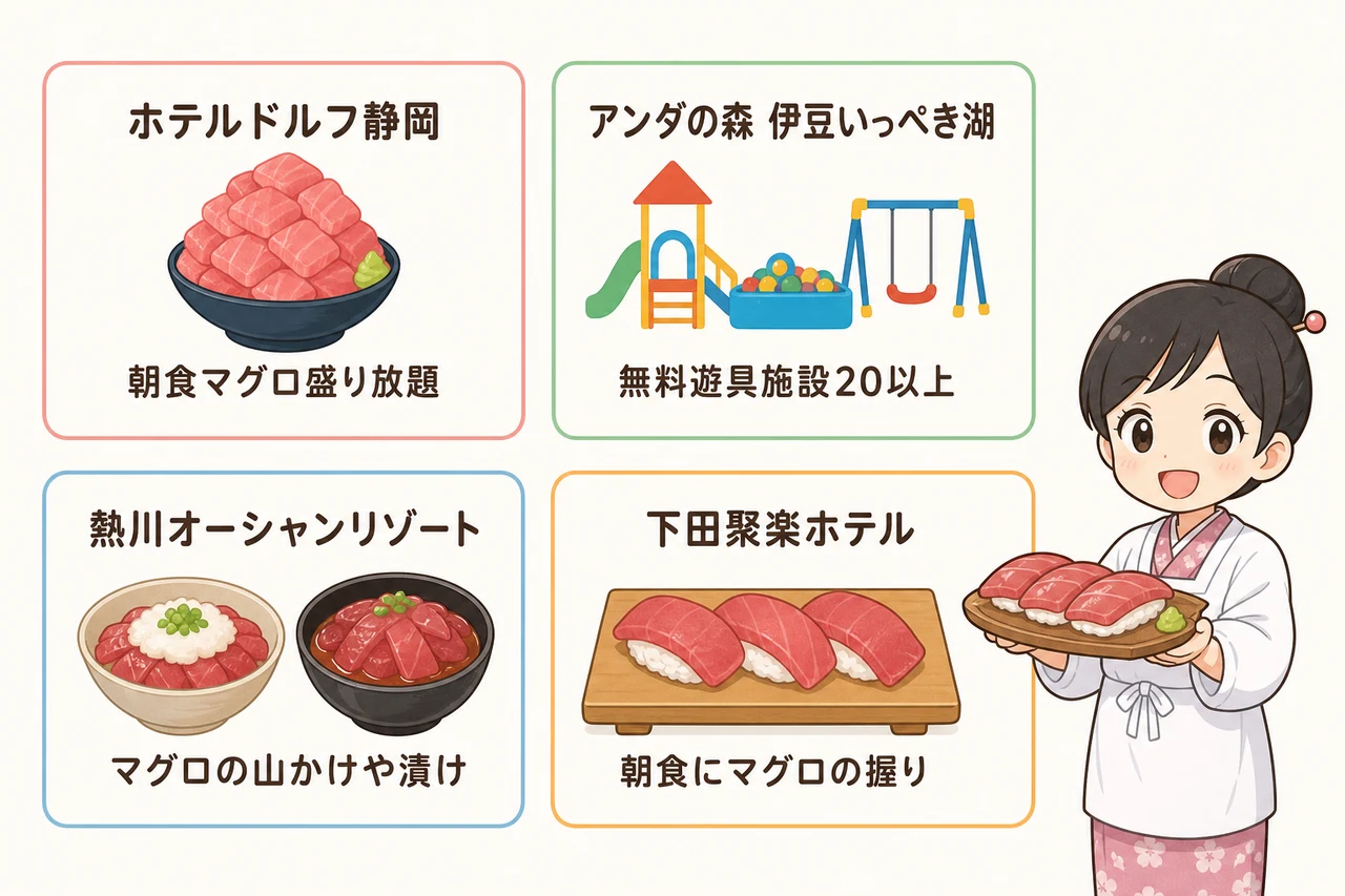 朝食からマグロを楽しめる食べ放題の宿4選