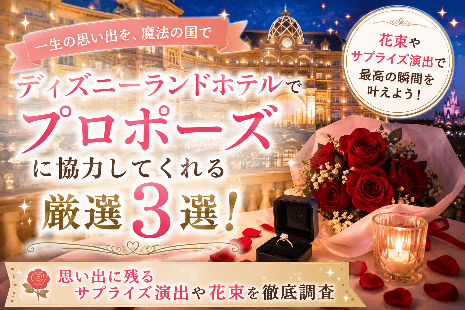 ディズニーランドホテルプロポーズ