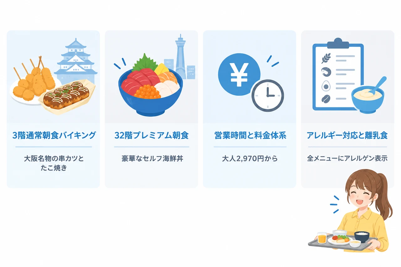 ホテル京阪ユニバーサルタワーの朝食口コミと基本情報