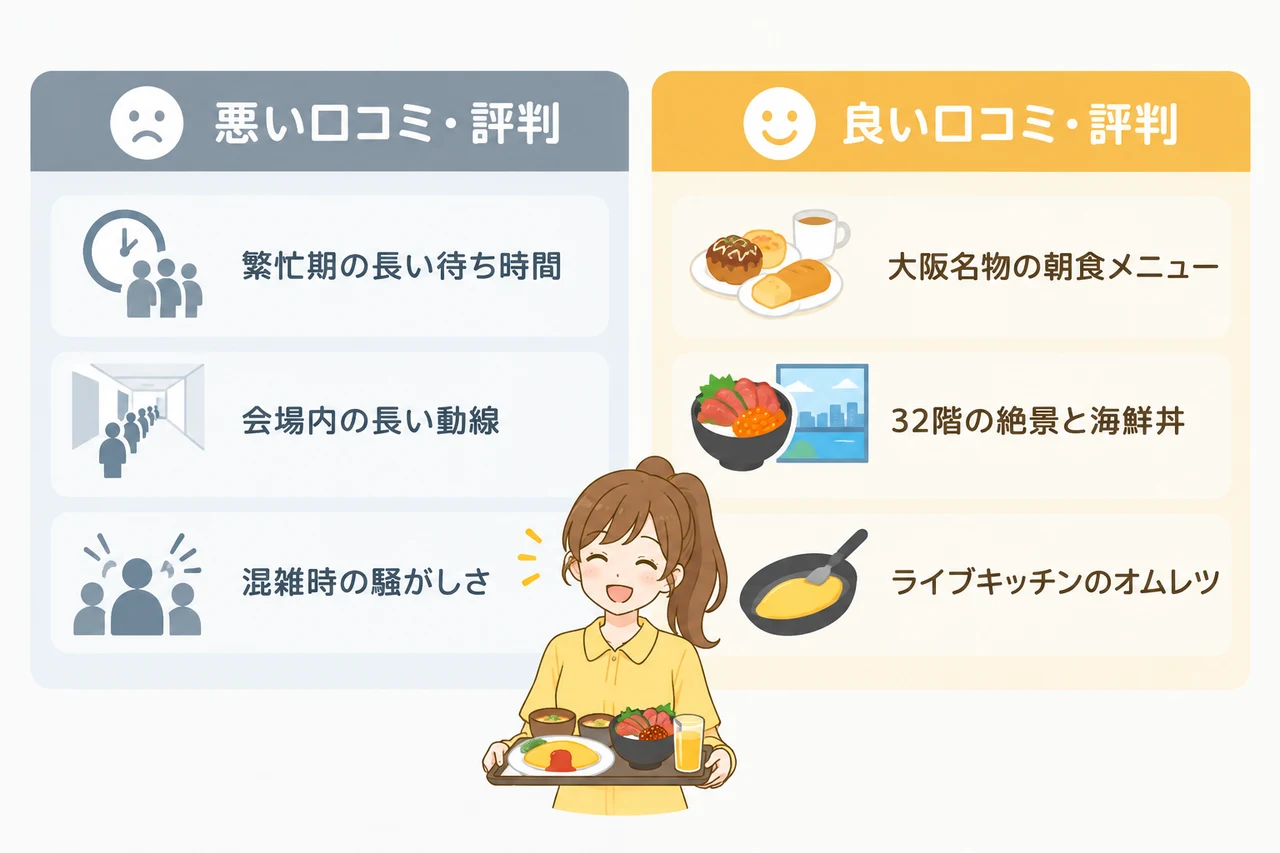 ホテル京阪ユニバーサルタワーの朝食の口コミ・評判