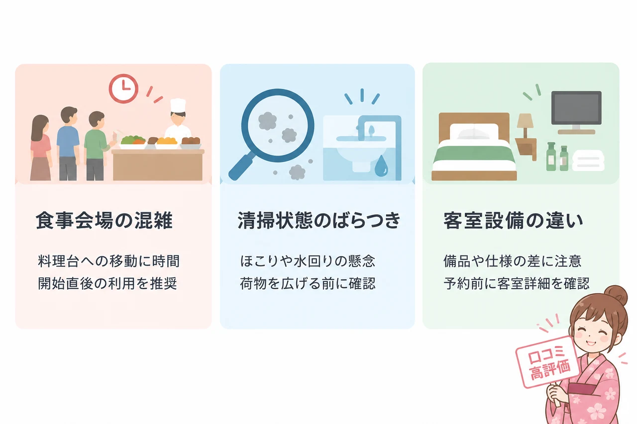 清風荘の宿泊前に知る3つのデメリット